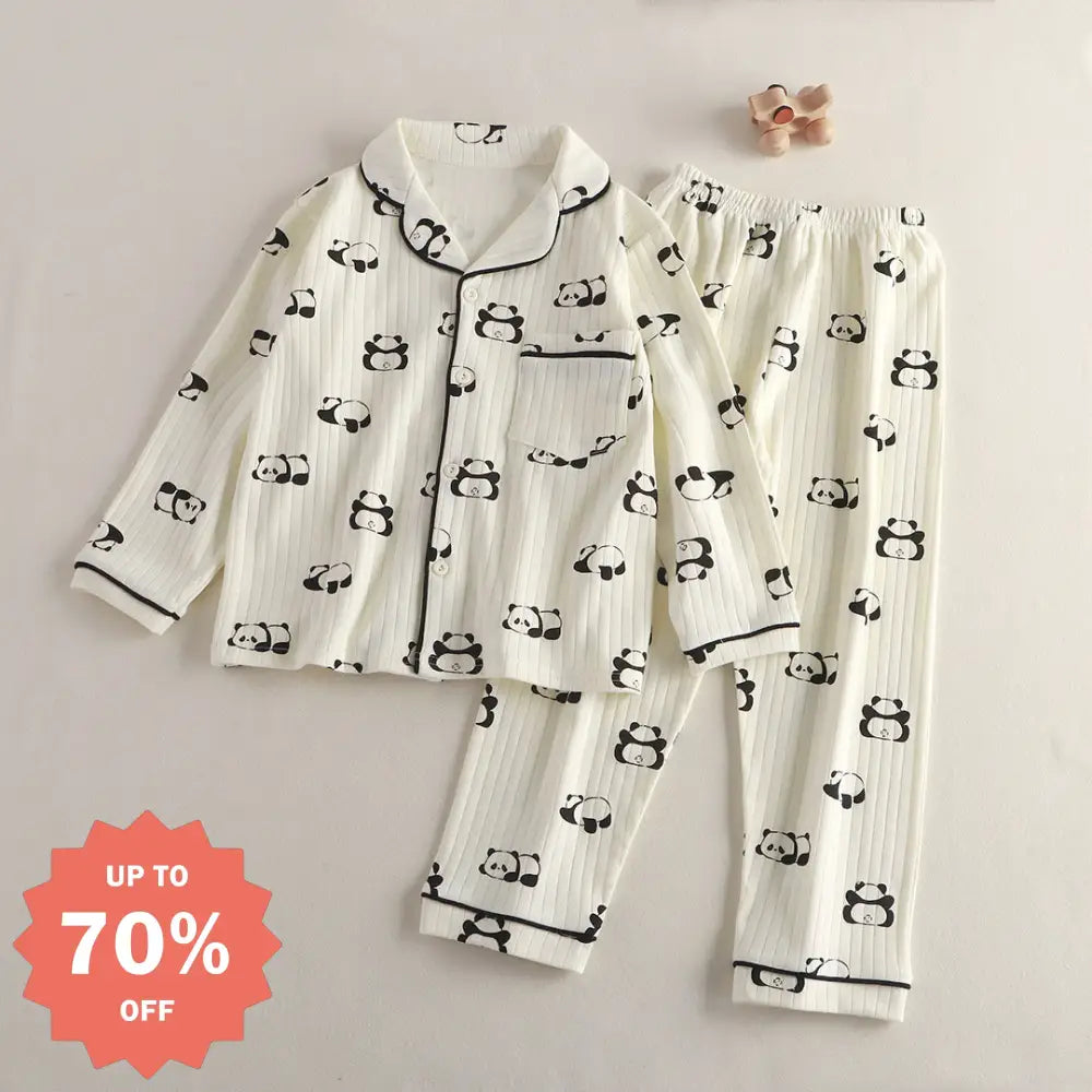 ホームウェア パジャマ パンツ 綿100% 抗菌 長袖 カーディガン ターンダウンカラー セットアップ 女の子 快適 柔らかい 通気性 おしゃれ ルームウェア 自宅用ID3998 タイプ① / 90cm ベビー＆キッズ