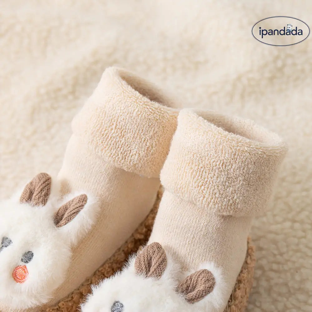 厚手 ベビーフロアソックス 秋冬款 タオル地 毛圈 可愛いカートゥーン 中筒 滑り止め 乳幼児 ソックス ベビーソックス ID3031