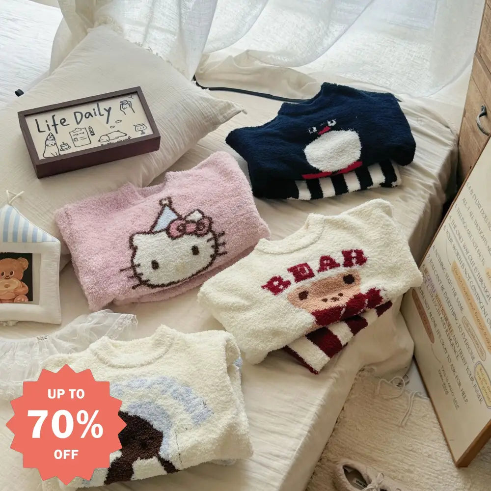 秋冬 フリース 可愛い パジャマ 親子用 厚手 保温 ルームウェア セット ふわふわ ID3071