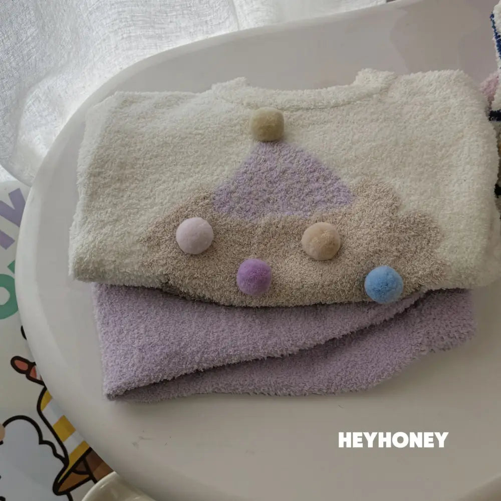 秋冬 フリース 可愛い パジャマ 親子用 厚手 保温 ルームウェア セット ふわふわ ID3071 タイプ⑥ / 90cm