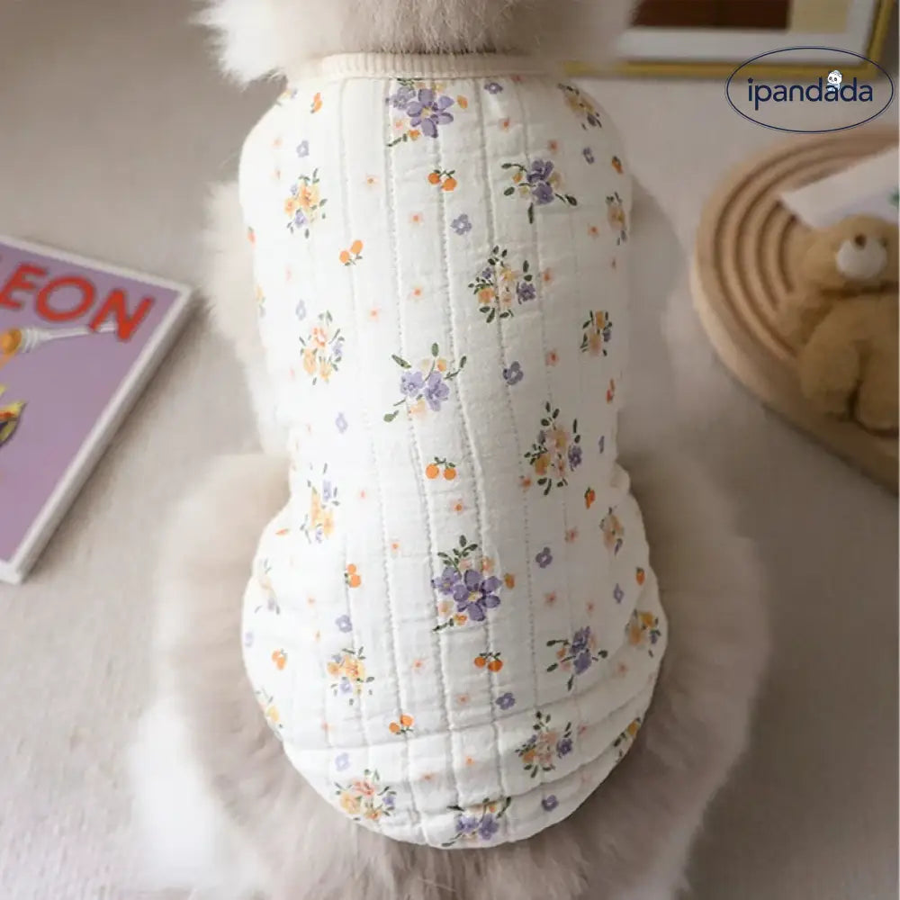 花柄 フラワー ペット服 キャットウェア ドッグウエア 防寒 ペット 保護 猫服 犬服 防寒 傷舐め防止 猫用洋服 ペット用品＞ウェア