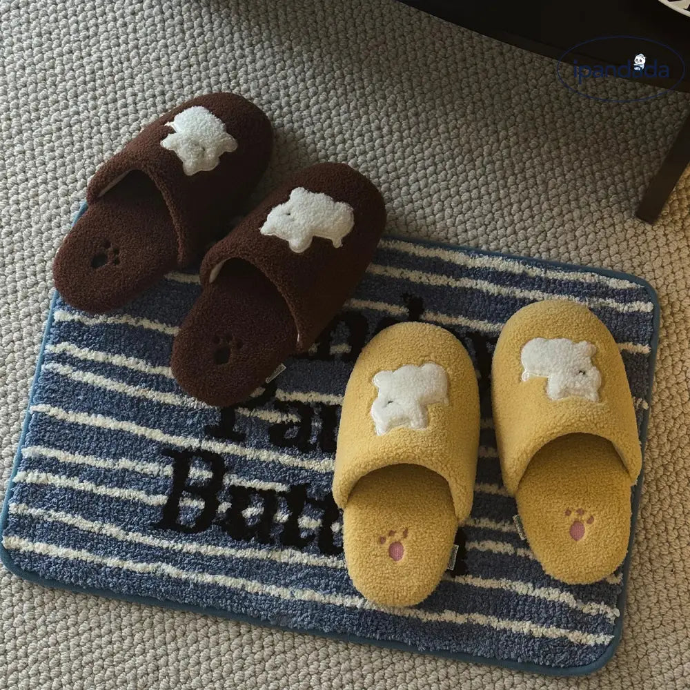 滑り止め付き フロア用 コットン スリッパ レディース 室内 保温 軽量 柔らかい 厚底 コットンスリッパ 冬用 ID3147 インテリア雑貨＞ファッション雑貨