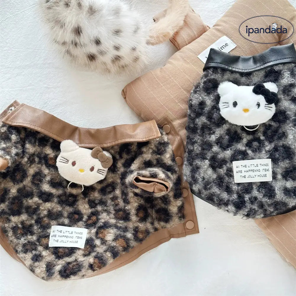 ヒョウ柄 ペット 犬服 冬用 テディ ビション フリーゼ チワワ コットン ジャケット フレンチブルドッグ 暖かい 毛布 ID3737 ペット用品＞ウェア