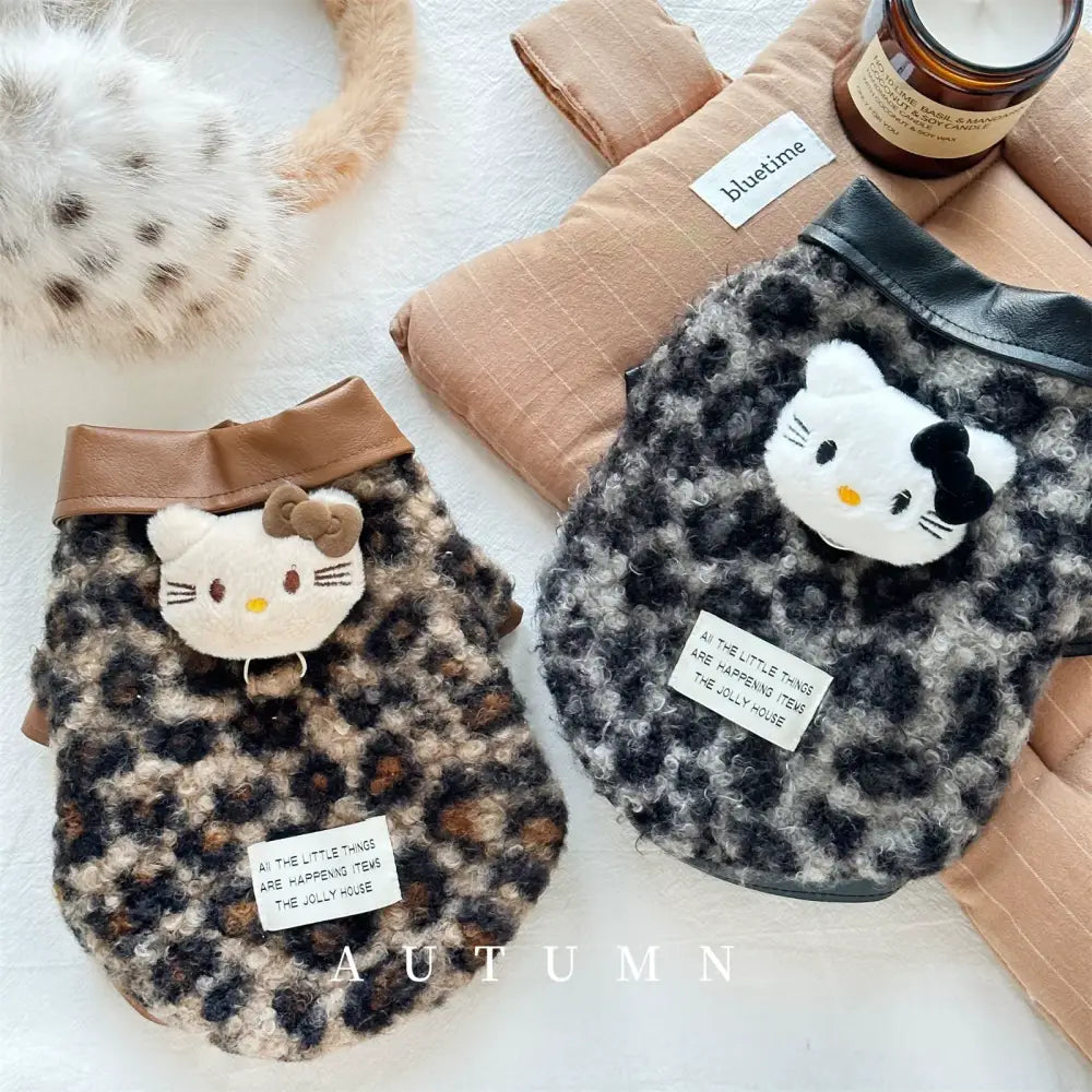 ヒョウ柄 ペット 犬服 冬用 テディ ビション フリーゼ チワワ コットン ジャケット フレンチブルドッグ 暖かい 毛布 ID3737 ペット用品＞ウェア