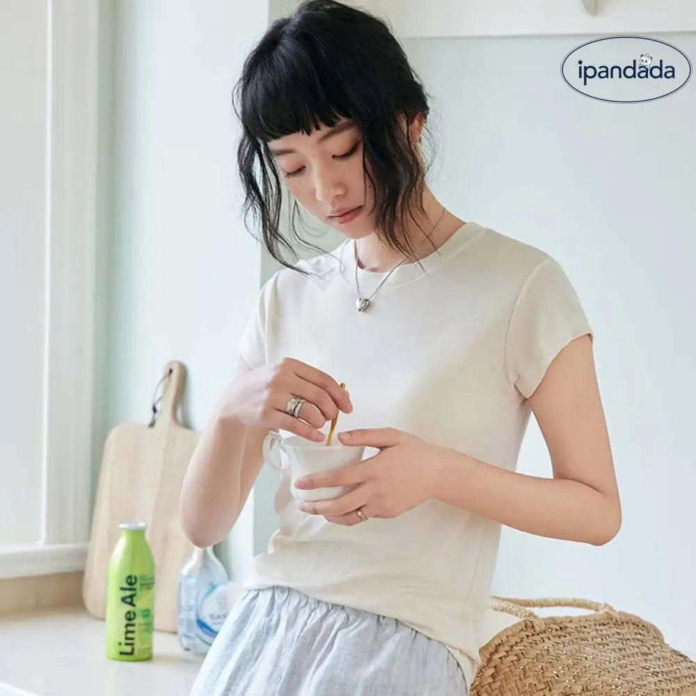 ID1158 6色展開 夏用 テンセルウール 半袖Tシャツ 丸首 シェイプアップ デザイン シームレススリーブ 無地 超快適 吸汗速乾 通気性抜群 軽量 涼感 カジュアル 上品 洗濯OK 薄手 肌触り最高 体型カバー シンプル 清潔感