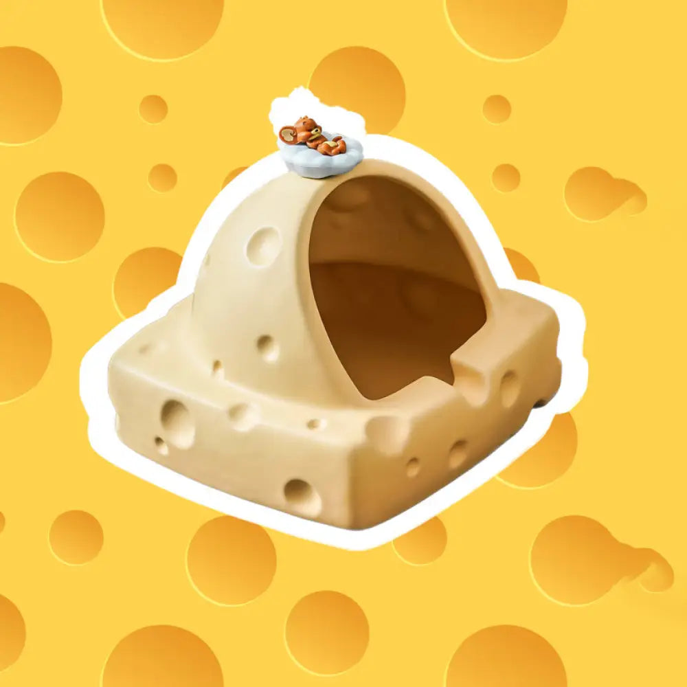 ID1196 クリエイティブ セラミック かわいい クリームチーズ 灰皿 ハムスター プレミアム デコレーション おしゃれ 天然素材 コンパクト 人気 おすすめ トレンド チーズ灰皿＆ジェリーセット インテリア雑貨＞その他