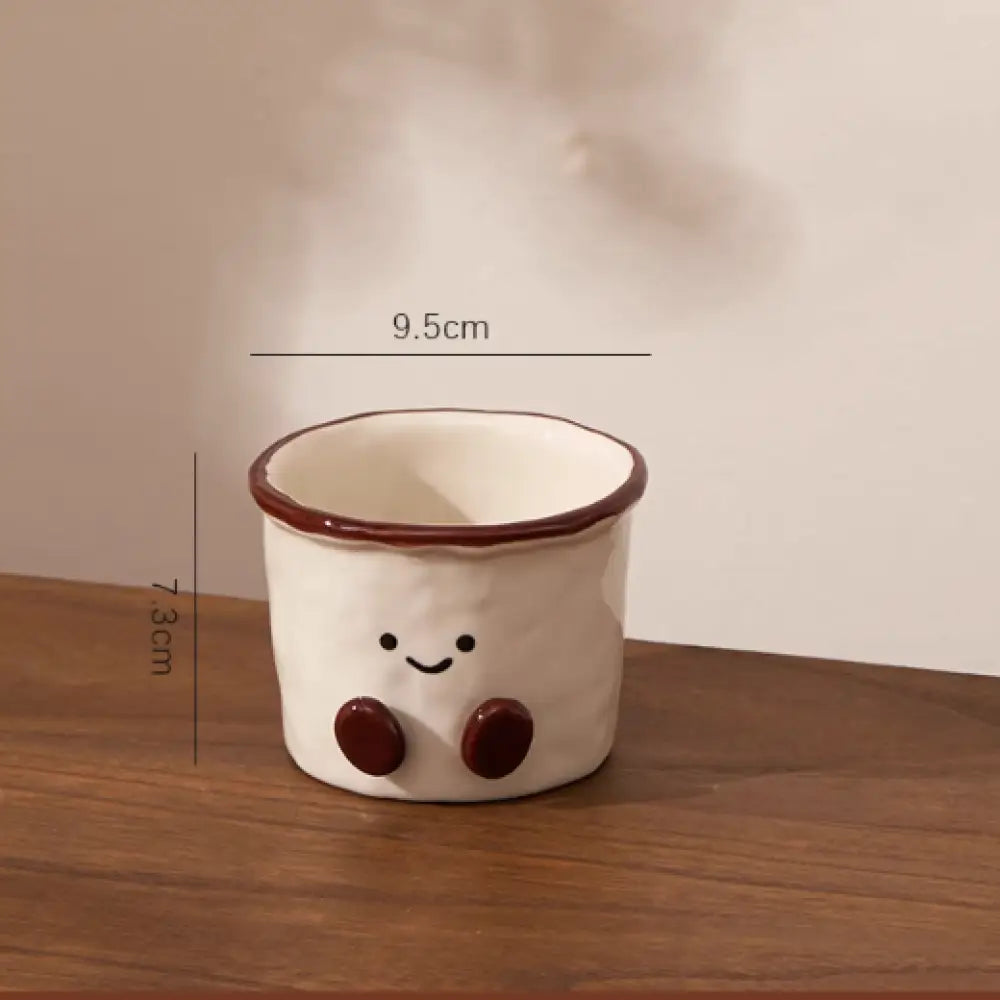ID1212 かわいいココアビーンズ浮き彫り 陶器食器セット ご飯茶碗・マグカップ・プレート レンジ/食洗機対応 ギフトに最適 写真通り⑧ インテリア雑貨＞その他