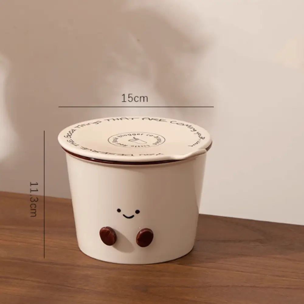 ID1212 かわいいココアビーンズ浮き彫り 陶器食器セット ご飯茶碗・マグカップ・プレート レンジ/食洗機対応 ギフトに最適 写真通り⑥ インテリア雑貨＞その他