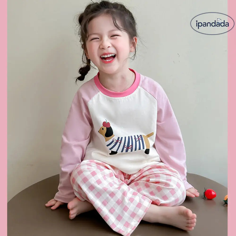 ID450 パジャマ キッズ 長袖 ルームウェア 寝巻 上下セット 女の子 春 80cm 90cm 100cm 110cm 120cm 130cm 140cm 韓国 風 セットアップ 子供 ジュニア 幼稚園 やわらか おしゃれ 子供服