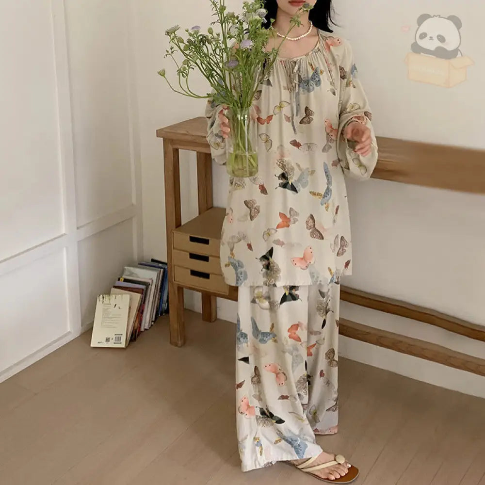 ID457 無地/花柄 レディース ルームウェア 秋 春 夏 母の日 ギフト ルームウェア 可愛い 入院 ナイトウェア プレゼント オールシーズン 新生活 タイプ① / フリー レディース＞セットアップ