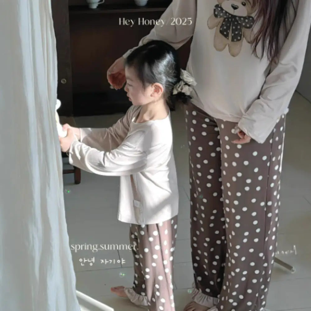 ID478 カートーン 親子パジャマ ルームウェア セット 春 秋 男女兼用 セット 柔らか かわいい 綿感 ルームウェア タイプ② / 90cm ベビー＆キッズ＞キッズ