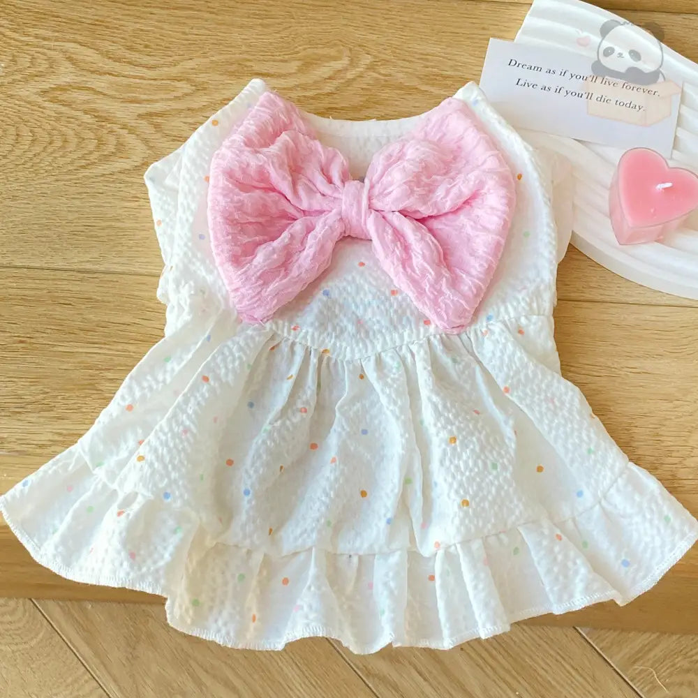 ID498 ドッグウェア 犬服 犬用 洋服 春夏秋 ペット用 夏 プリンセスドレス ティディベア ふんわりスカート ラグドール 薄手 夏服 ピンク / XS ペット用品＞ウェア