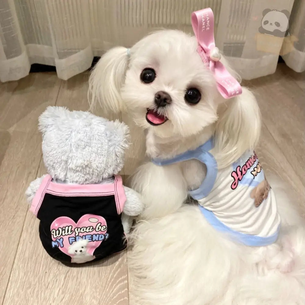 ID554 犬服 アルファベット 春 夏 春服 夏服 秋服 ドッグウェア シンプル 配色 犬用タンクトップ ノースリーブ シンプル 可愛い おしゃれ お散歩 お出かけ 部屋着 タンクトップ トップス タンクトップ ペット用品＞ウェア