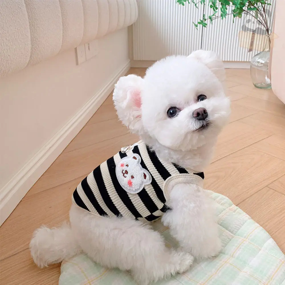 ID577 ペット用 春夏 薄手 チョッキ 無毛猫 犬服 ビションフリーゼ フレンチブルドッグ 抜け毛防止 リード金具付き ブラック / S ペット用品＞ウェア