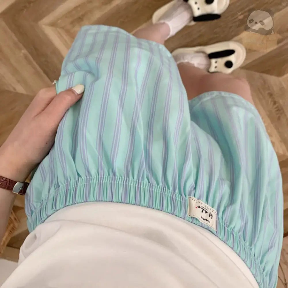 ID592 3色展開 ストライプ柄 ルームパンツ レディース パジャマ 春 夏 柔らかく軽い 部屋着 女性 可愛い ギフト ルームウェア おそろい レディース＞ボトムス