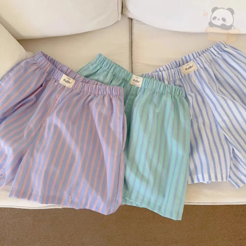 ID592 3色展開 ストライプ柄 ルームパンツ レディース パジャマ 春 夏 柔らかく軽い 部屋着 女性 可愛い ギフト ルームウェア おそろい レディース＞ボトムス