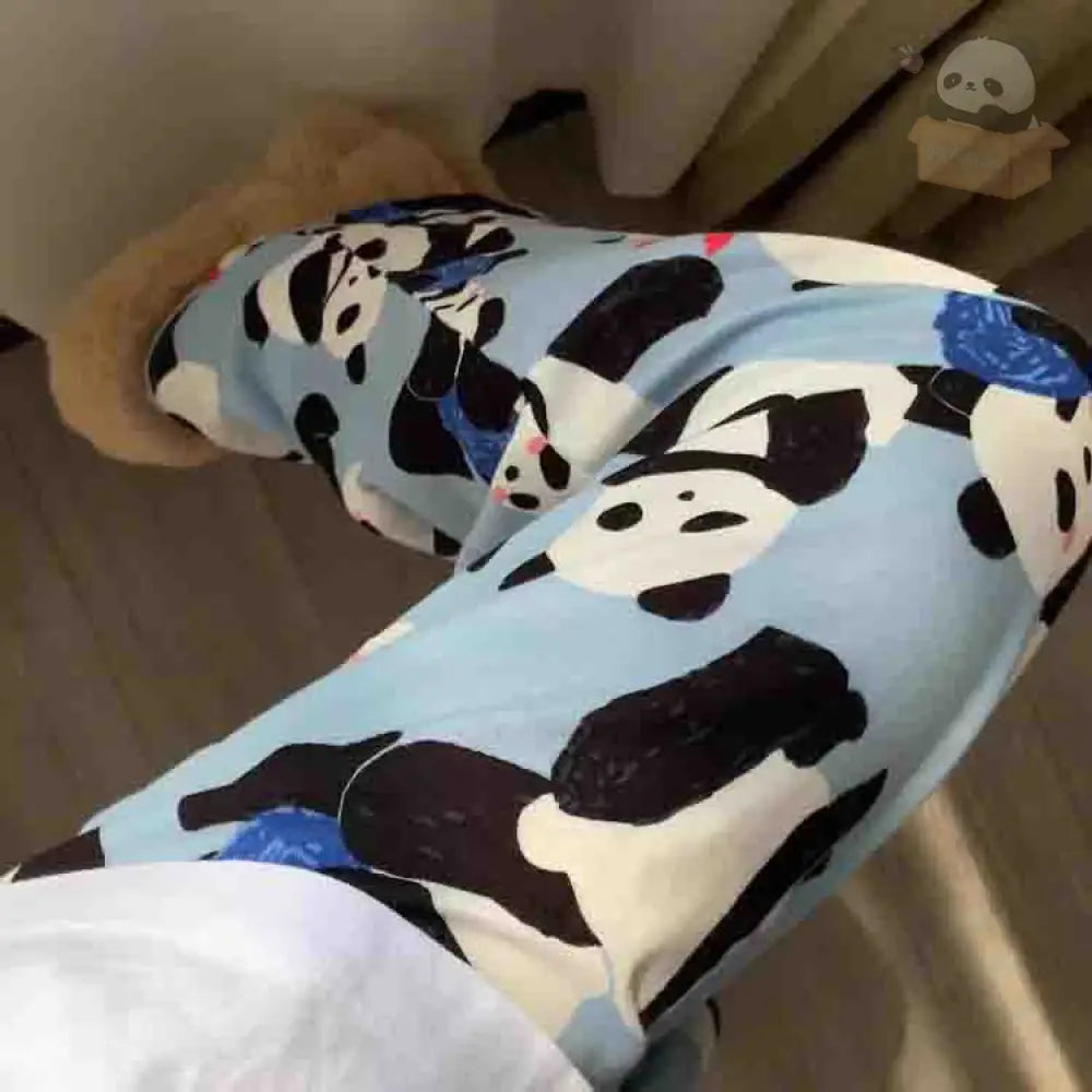 ID606 パジャマパンツ パンダ レディース 春夏 薄手パンツ 大きいサイズ 快適 通気性 軽い コットン ガーゼ ホームパンツ ハイエンド アウター ウォーキングパンツ レディース＞ボトムス