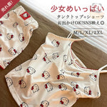 ID621 インスタ風 プリント 可愛い セクシー キャミソール ショートパンツ セット かわいい ルームウェア シンプル 外出可 レディース＞セットアップ