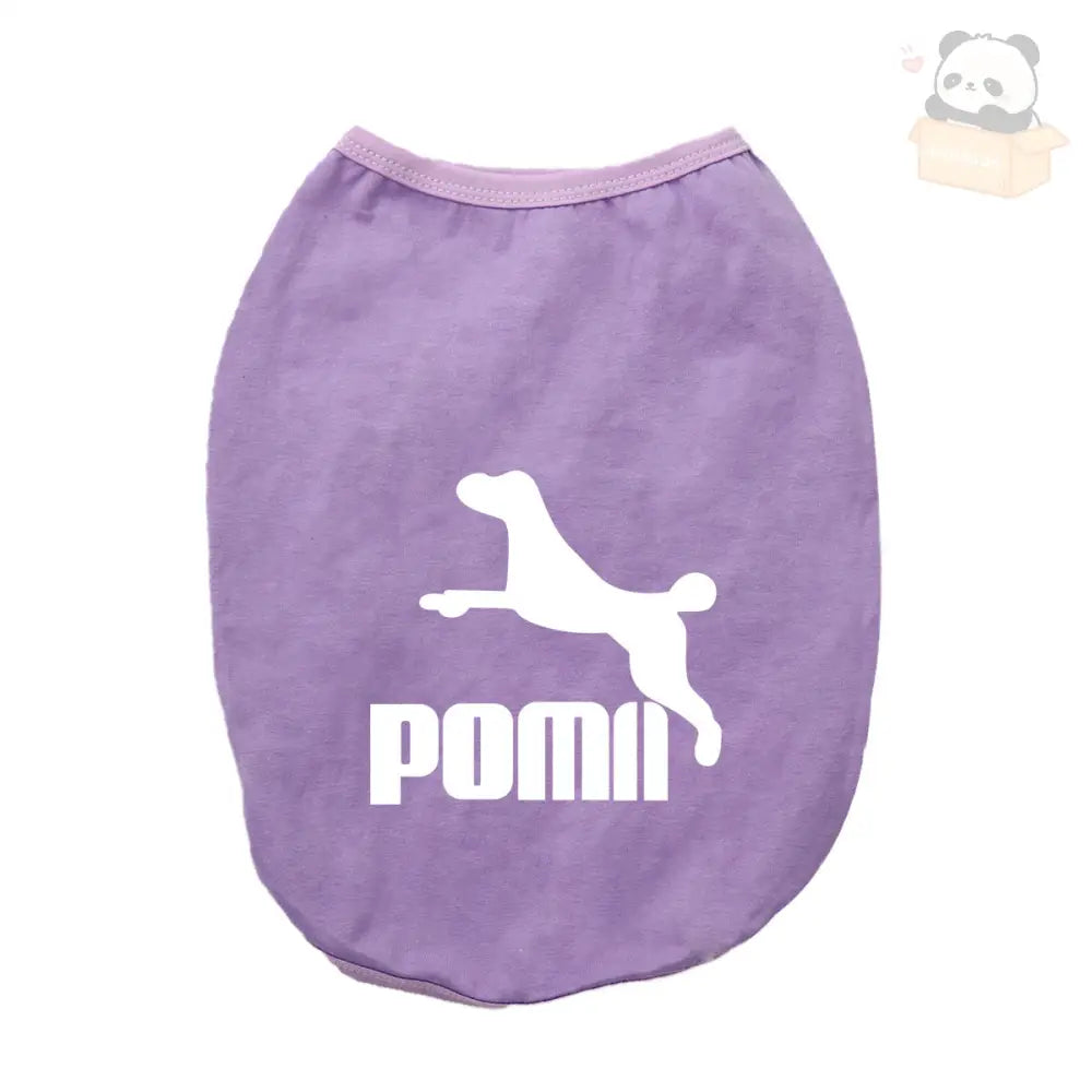 ID678 犬服 POMII ドッグウェア タンクトップ 春夏 かわいい 袖なし 男の子 女の子 大型犬 お散歩 お出かけウェアに 小型犬 中型犬 お祝い 記念パーティー 伸縮性あり 可愛い オシャレ インスタ映え パープル / XS