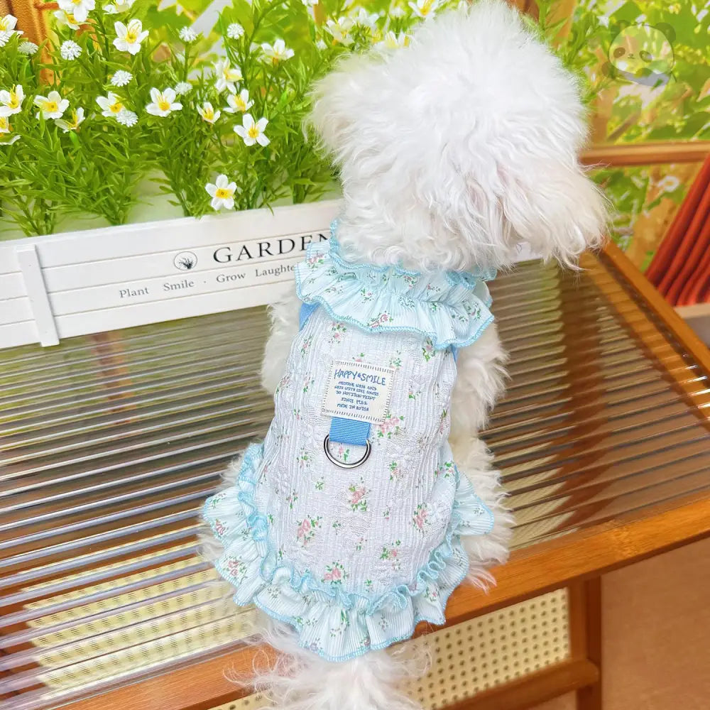 ID721 春夏 新作 レース ストラップ ワンピース 犬 猫 ペット服 薄手 通気性 涼感 クール 冷却 服 紫外線 対策 ペット用品＞ウェア