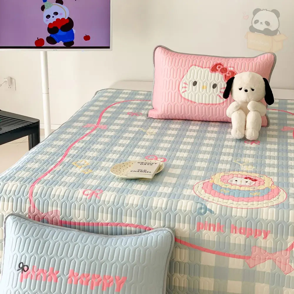ID769 ベッドパッド 夏 新作 かわいい ソフトクッション 枕カバー ケーキ 猫 プリント ラテックス クールマット シングル ダブル 対応 通気性抜群 快適 折り畳み可能 エアコン対応 薄型 涼感 インテリア ホームウェア 写真通り