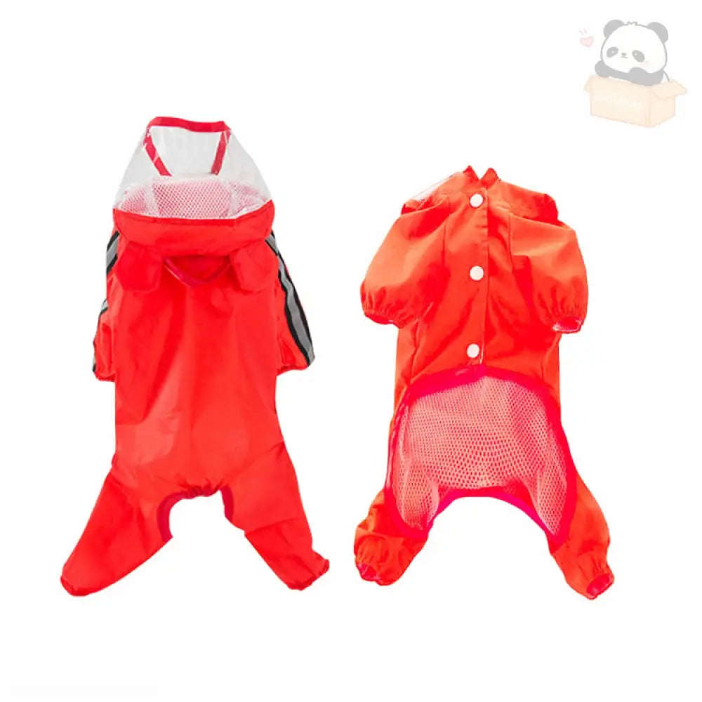ID869 犬 レインコート 犬用 レインコート 雨具 可愛い 雨 散歩 くま 犬服 ウェア ドッグ ドッグウェア 小型犬 中型犬 大型犬 フード フード付き 雨がっぱ 雨除け 防雨 梅雨 雨カバー 雨用 赤 お洒落 レッド おでかけ