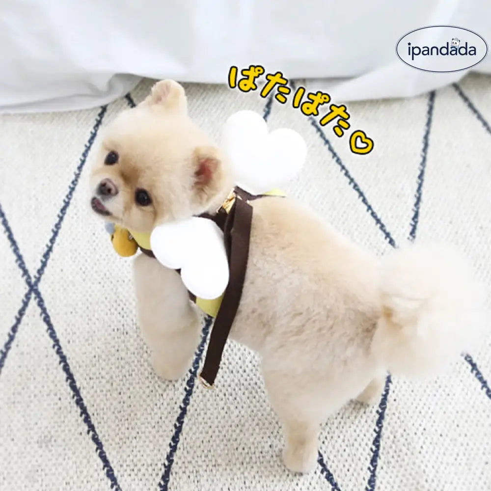 ID874 犬 ハーネス 羽付き ミツバチ お出かけ 散歩 胴輪 ペット用品 かわいい 人気 新作 小型犬 セール お出かけ イツドッグ ペット用品＞ハーネス・リード