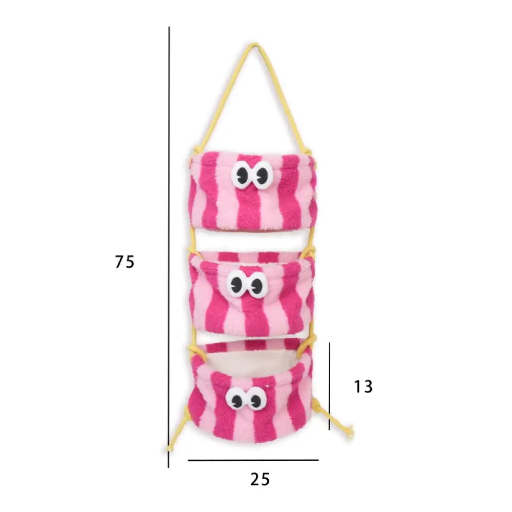 インスタ風 カートン 吊りバスケット 創意 小怪獣 ハンギング バスケット 三層 大容量 ウォールマウント式 吊り式 ストレージ 収納バッグ ID2161 タイプ⑤ インテリア雑貨>収納雑貨