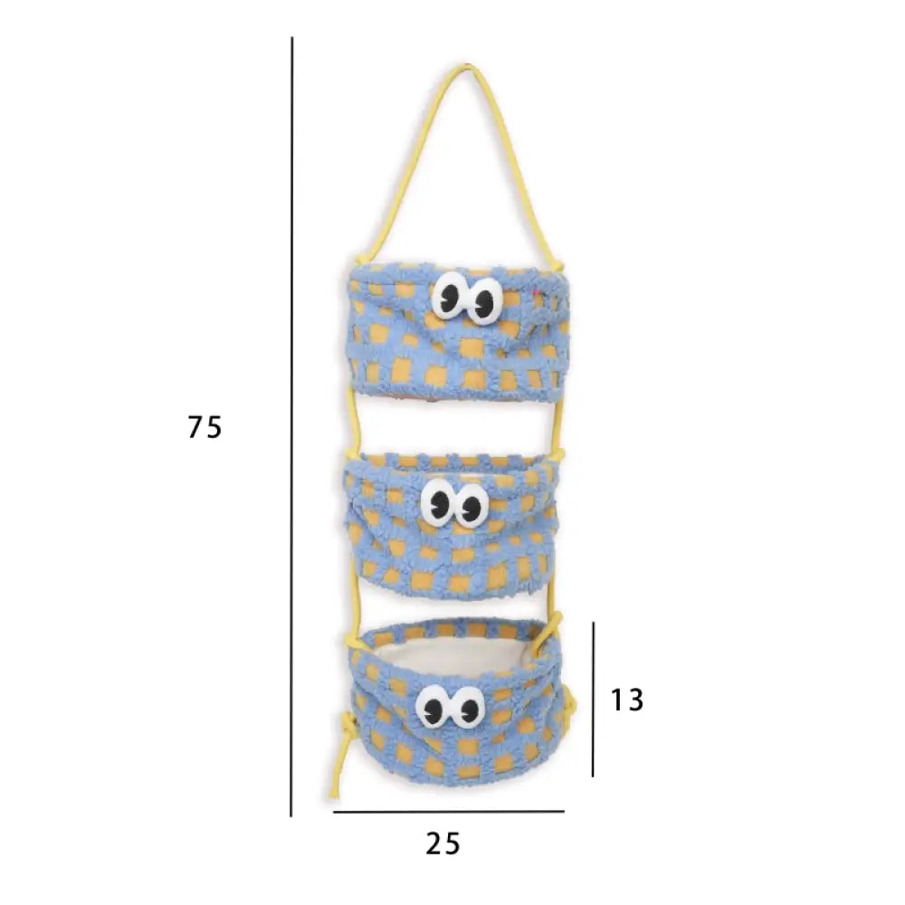 インスタ風 カートン 吊りバスケット 創意 小怪獣 ハンギング バスケット 三層 大容量 ウォールマウント式 吊り式 ストレージ 収納バッグ ID2161 タイプ② インテリア雑貨>収納雑貨