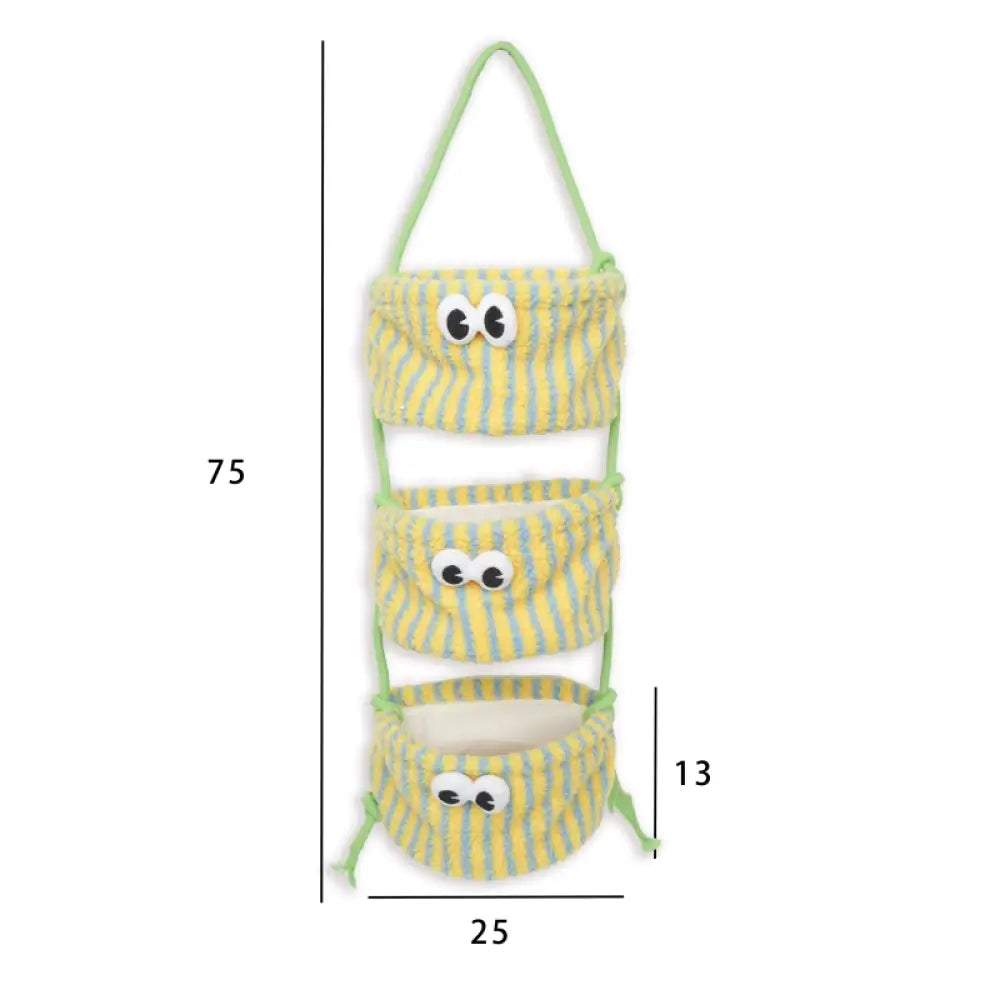 インスタ風 カートン 吊りバスケット 創意 小怪獣 ハンギング バスケット 三層 大容量 ウォールマウント式 吊り式 ストレージ 収納バッグ ID2161 タイプ③ インテリア雑貨>収納雑貨