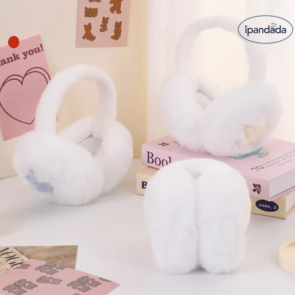 イヤーマフ 保温 冬用 バタフライボウ 毛フリース 耳保護 レディース 大人用 屋外 防風 防寒 イヤーマフ ID3112