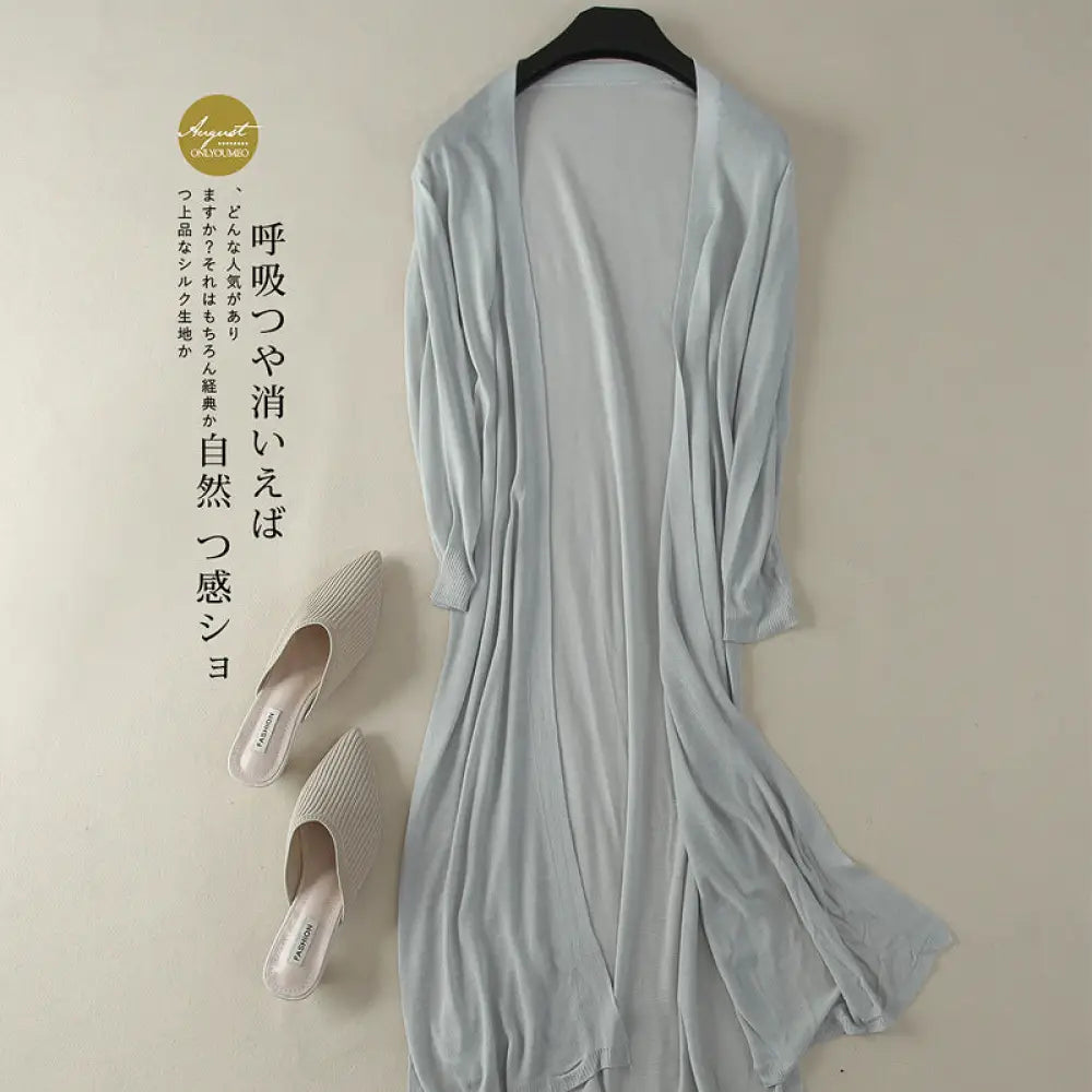 ID1577 接触冷感 カーディガン ロング ロングカーディガン 接触冷感 UV対策 UVカット カーディガン サマーニット トッパーカーデ 速乾 涼しげな コットンカーデ 羽織り アウター トップス ロングカーディガン 夏 uv