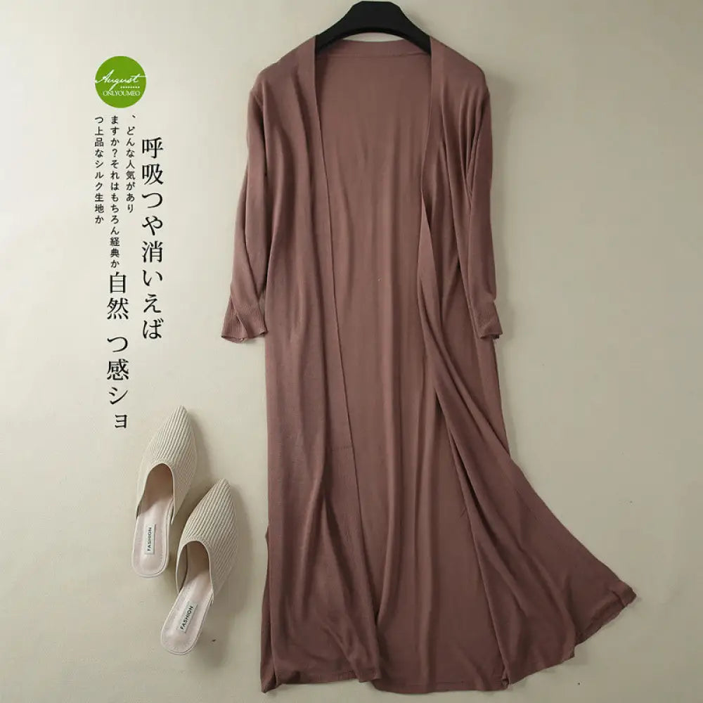 ID1577 接触冷感 カーディガン ロング ロングカーディガン 接触冷感 UV対策 UVカット カーディガン サマーニット トッパーカーデ 速乾 涼しげな コットンカーデ 羽織り アウター トップス ロングカーディガン 夏 uv