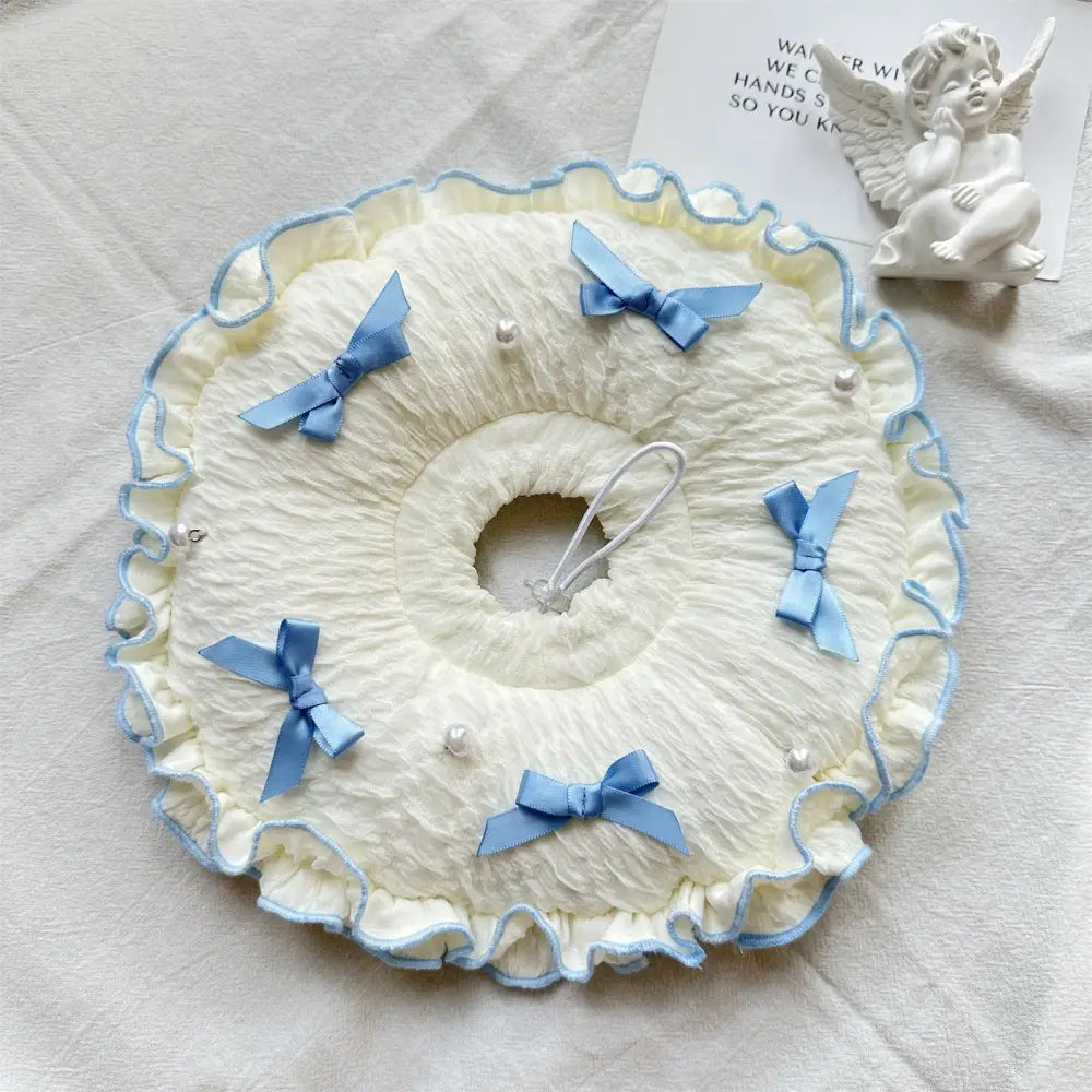 ID465 首輪 カラー エリザベス 術後 傷舐め 防止 かわいい おしゃれ 去勢手術 首 保護 エリザベスカラー 術後ケア ペット用ネッカー ベージュ / S ペット用品