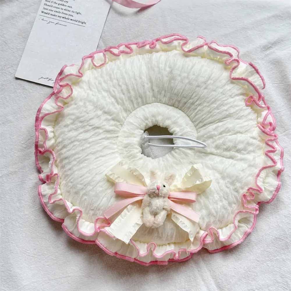 ID465 首輪 カラー エリザベス 術後 傷舐め 防止 かわいい おしゃれ 去勢手術 首 保護 エリザベスカラー 術後ケア ペット用ネッカー ホワイト / S ペット用品