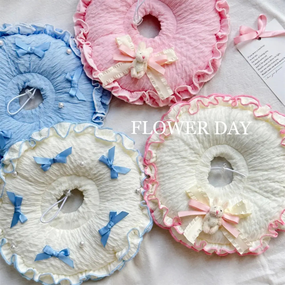 ID465 首輪 カラー エリザベス 術後 傷舐め 防止 かわいい おしゃれ 去勢手術 首 保護 エリザベスカラー 術後ケア ペット用ネッカー ペット用品