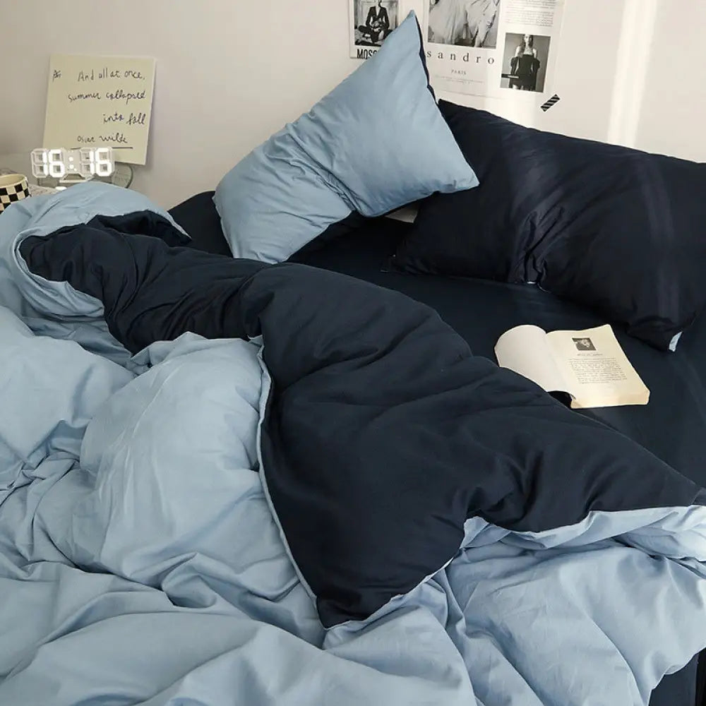 ID918 布団カバー セット 洗える 速乾 抗菌 防臭 3点 4点 枕カバー 掛布団カバー ボックスシーツ 高密度 軽量 水洗い シングル セミダブル ダブル 布団カバー セット カバーセット 寝具カバー ギフト タイプ④