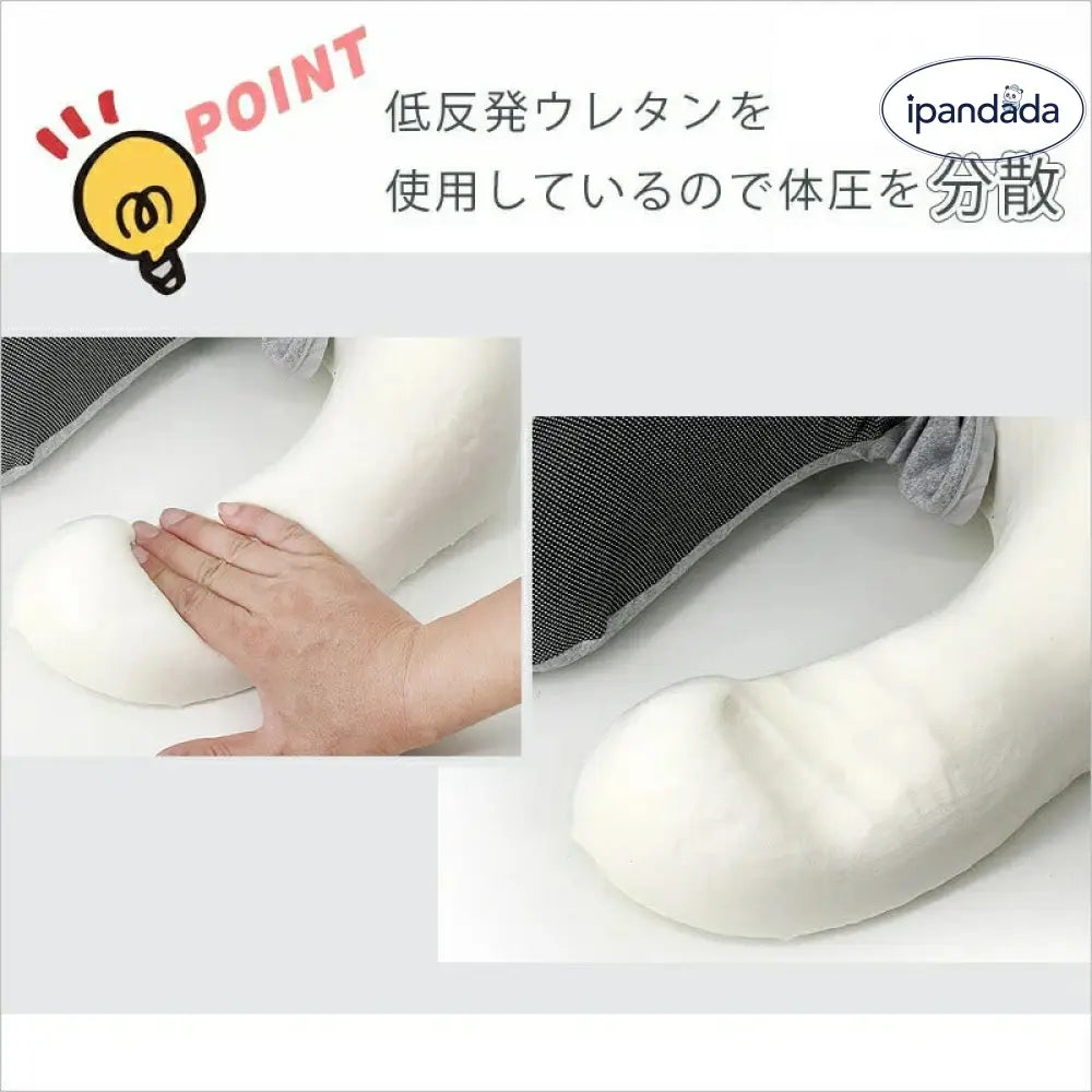 低反発枕 U型 大きいサイズ まくら U ネックピロー 低反発ウレタン ネック枕 オフィス 飛行機 新幹線 車内  出張旅行用 コンフォータブル メモリーフォーム トラベルピロー メッシュクロス生地 携帯枕 安眠 ID2148