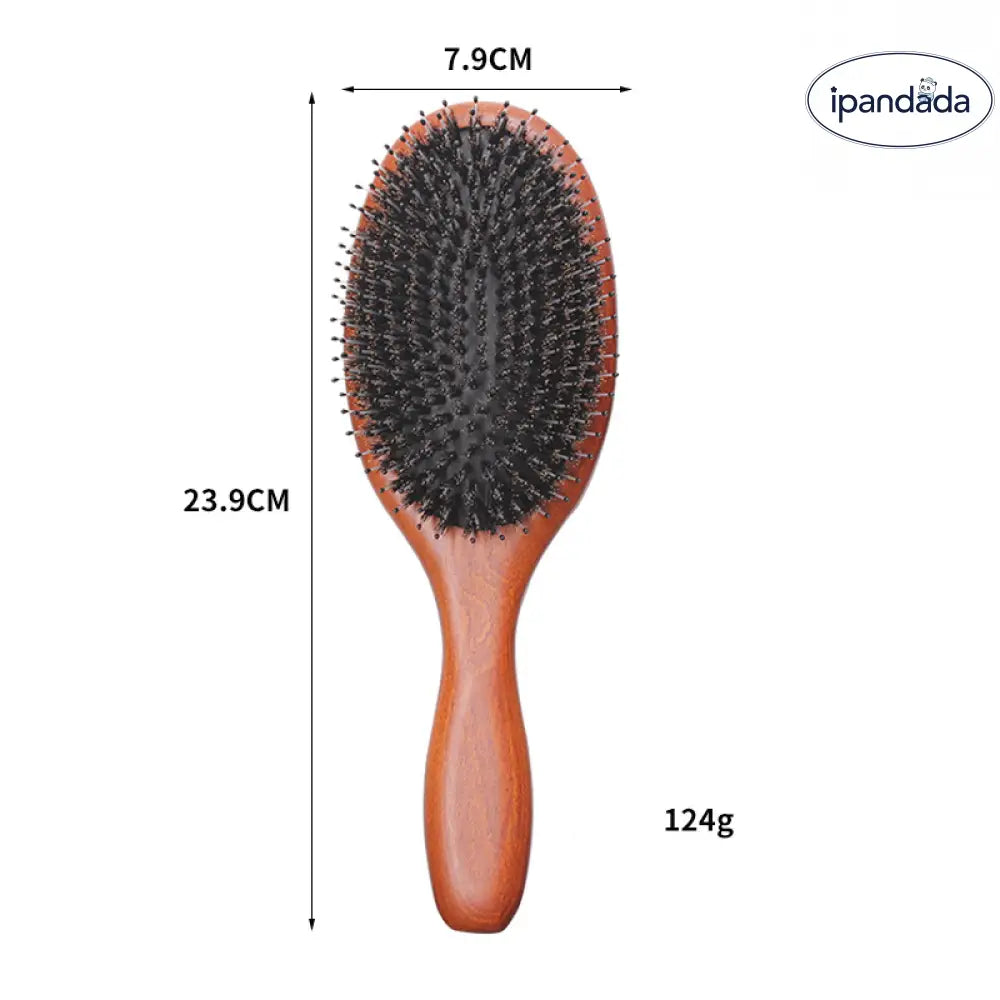 ヘアブラシ 豚毛 パドルブラシ 獣毛 ヘッドスパ クシ ブラシ 髪の毛 サラサラ くし 頭 櫛 髪 天然 プレゼント ギフト 女性 メンズ 艶髪 木製 ID1798