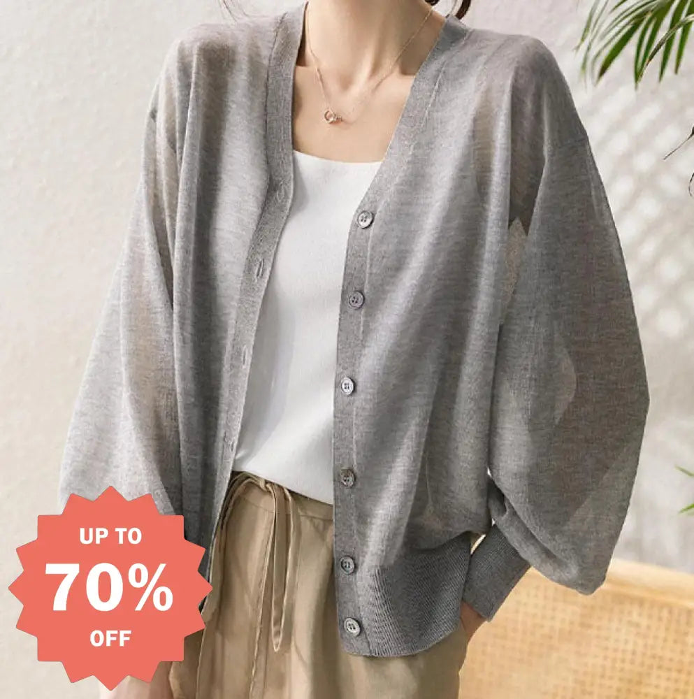 ID1159 薄手 軽量 通気性 夏用 羽織り レディース ゆったり 夏用 ゆったり トップス 長袖 UV uvカット カーディガン 無地 外出着＞アウター