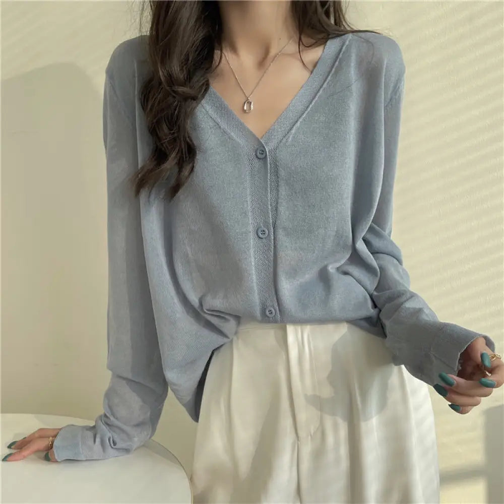ID1575 カーディガン レディース Ｖネック 接触冷感 UV対策 UVカット vネックカーディガン 透感 サマーニット トッパーカーデ 速乾 涼しげな カーデ 羽織り アウター トップス 伸縮性 定番 羽織物 紫外線防止 春 夏