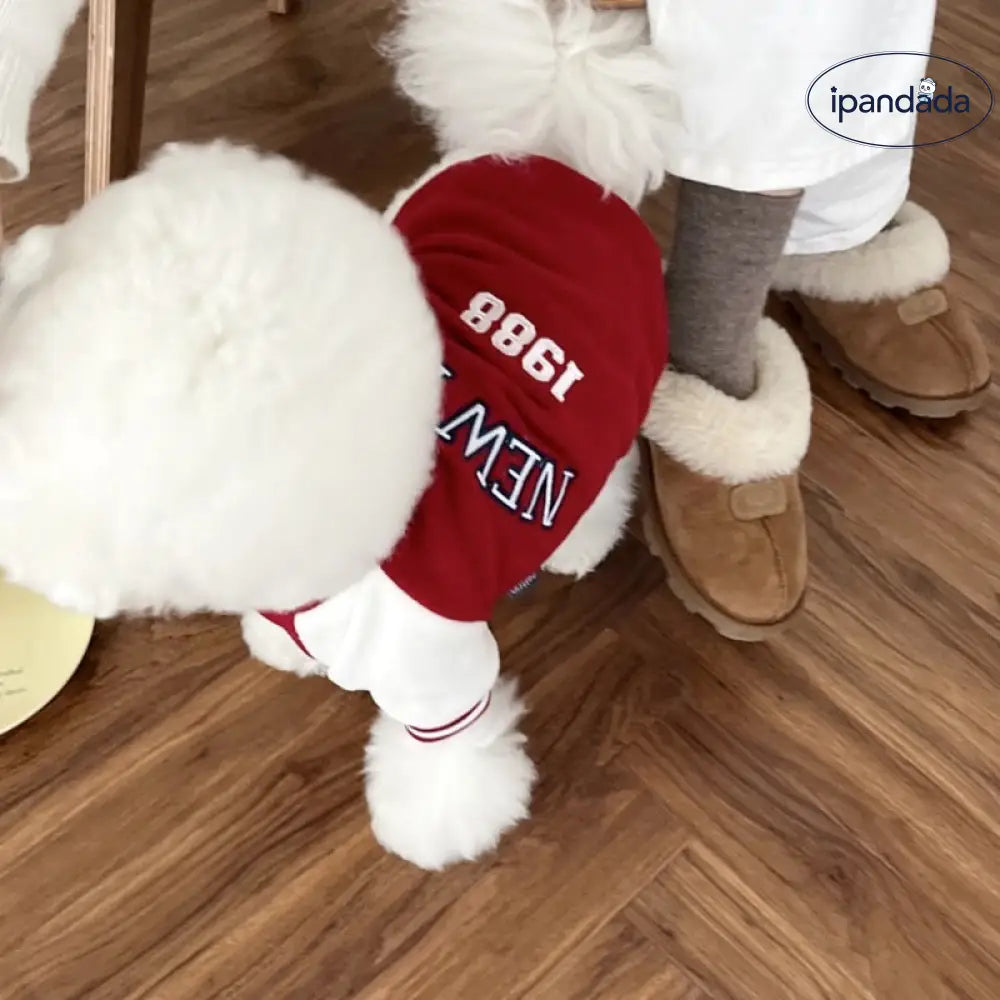 カジュアル ペット服 犬用 ウェア NEWYORK ロゴ入り おしゃれ トレーナー 小型犬 中型犬 秋冬 防寒 着脱簡単 かわいい ドッグウェア 散歩 お出かけ 室内着にも最適 ID3408 ペット用品＞ウェア