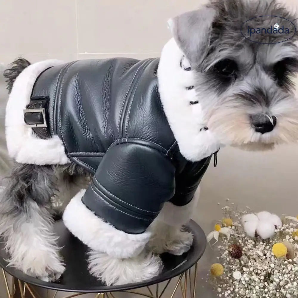 かっこいい 革ジャン風 アウター ジャケット アメカジ トップス ドッグウェア 犬服 秋冬物 小型犬 中型犬用 厚手 ペット用品＞ウェア