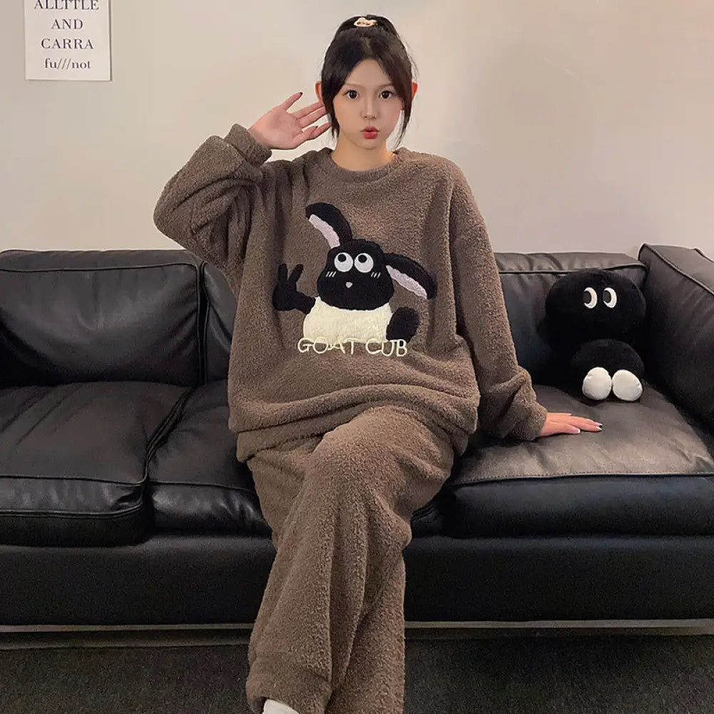 カップル 冬 フリース パジャマ レディース メンズ 厚手 保温 ルームウェア 防寒対策 レディース メンズ 彼女 彼氏 夫婦お揃い 新婚お祝い 記念日ID3202 タイプ② / レディースＭ コーディネート＞ペアルック