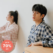 カップル 綿100％ パジャマ メンズ レディース 部屋着 長袖 前開き 秋 春 ギフト ルームウェア 可愛い チェック ストライプ コットン素材 春 カップル＞セットアップ