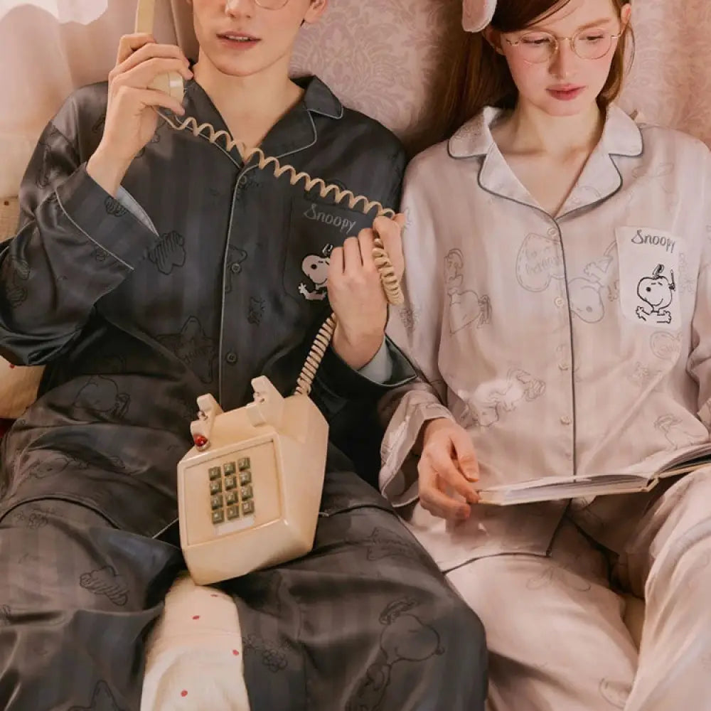 カップル パジャマ 春秋用 ペアルック スヌーピー 新作 シンプル レディース ルームウェア セットアップ 2点セット ゆったり セット メンズ ID4604 コーディネート＞ペアルック