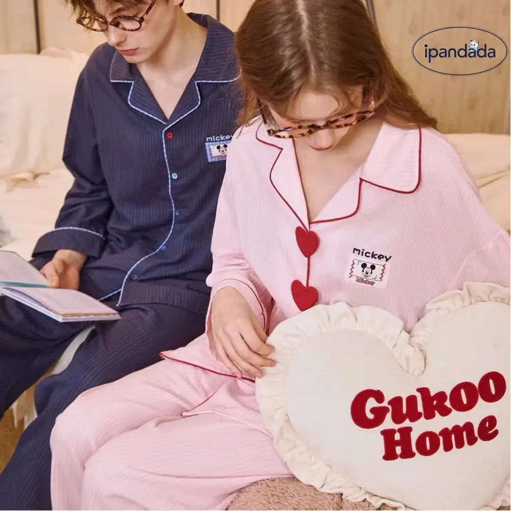 カップル パジャマ ギフトシリーズ レディース 春秋用 メンズ パジャマ ルームウェア ID3552