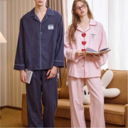 カップル パジャマ ギフトシリーズ レディース 春秋用 メンズ パジャマ ルームウェア ID3552