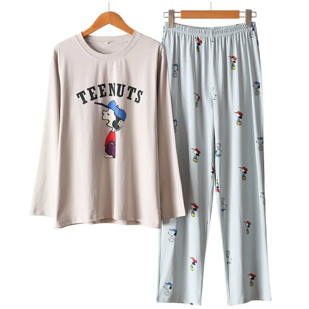 カップル パジャマ ペア 長袖 上下セット 可愛い キャラクター柄 ルームウェア 柔らかい 春秋冬 部屋着 男女兼用 プレゼントにも最適 カップル クリスマスギフト かわいい クリスマスプレゼント 人気 冬用パジャマ ID3387