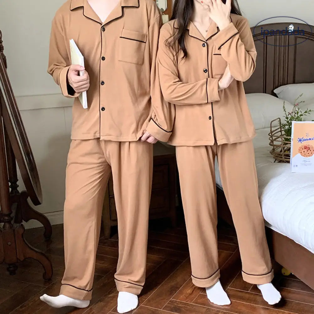 カップル パジャマ レディース 春秋 冬用 保温 ルームウェア 薄手 快適 メンズ 大きいサイズ 外出用 セット ID2680